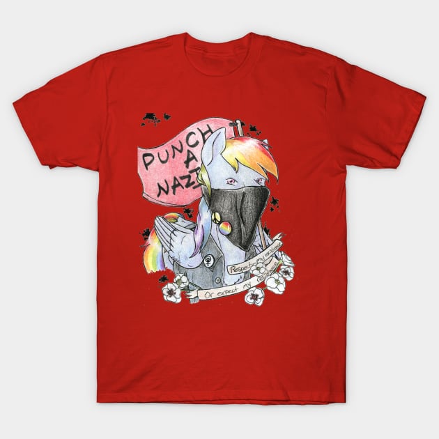 Punch a Nazi T-Shirt by Azkre